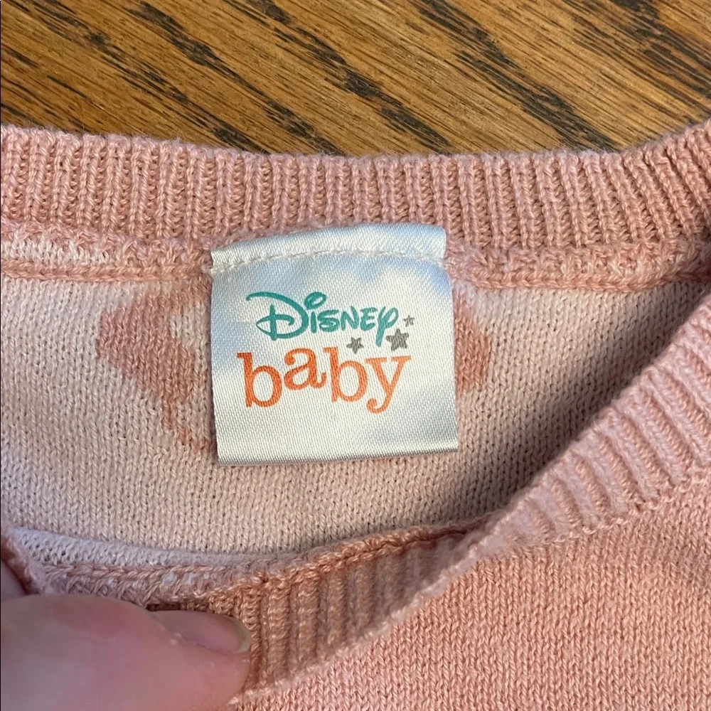 Disney Baby Pink Blush Knit Minnie Mouse Sweater size 6-9 mo